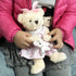 Oitscute Small Baby Teddy Bear, Cute Stuffed Animal Soft Plush Toy 10" (Pink Dress with Rabbit)