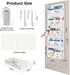 Closet 5-Tier Clastyle Flower Over the Door Organizer Leaf Nursery Hanging Storage Organizer for Women Girls Clothes