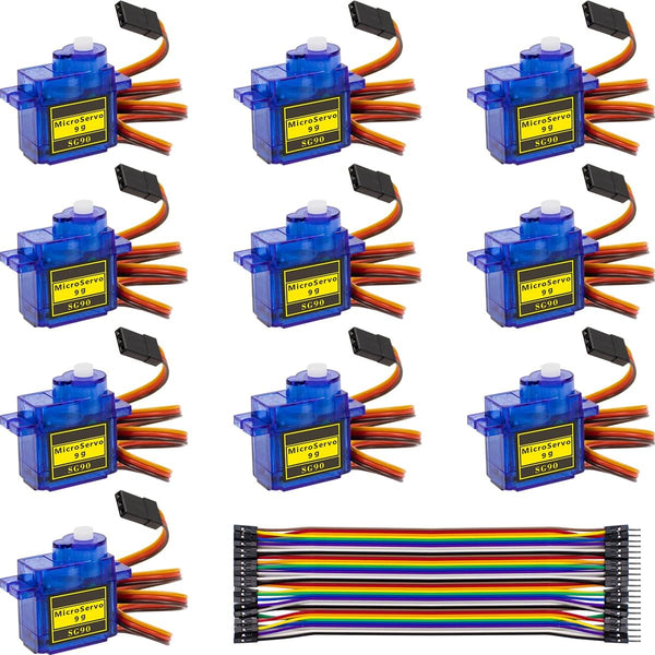 Hosyond 10 Pack Servo Motors SG90 9G Micro Servo for RC Robot