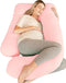Cute Castle Cooling Cover Pregnancy Pillows, Soft U-Shape Maternity Pillow with Removable Cover -