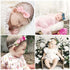 DRESHOW BQUBO Baby Girl Bows and Headbands, Soft Nylon Hairbands Elastics Handmade Girls Flower Hair Accessories, 10