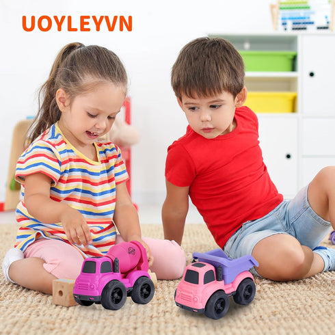 2 2-3, 2 3 4 Toddler Toys for Year Old Girl, Dump Truck Toys and Mixer Cement, BPA Free, Phthalates Free, PVC, Outdoor