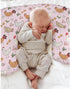 Cute Chicken Boho Floral Baby Nursing Pillow Covers for Boy Girl Chickens Flowers Leaves Nursery Slipcovers