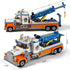 Tow Truck Building Block Set, Road Rescue Vehicle with Crane Toy Model, City Crane Construction Kit for Kids