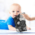 SDMKA 3 Pack 11.8 Inch White Flowers Black Baby Washcloths - Muslin Cotton Face Towels for Baby Newborn Girls and Boys