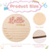 NQEUEPN 5.9in Baby Announcement Sign, Wooden Hello World Newborn Signs Birth Announcement Sign Welcome Name Plaques