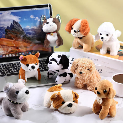 Aoriher 18 Pcs Mini Plush Dog Bulk - Cute Assorted Soft Plush Dog Puppy Toys, Small Stuffed Dogs for Party Favor