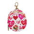 Valentines Heart Round Pacifier Storage Case with Zipper, Portable Pacifier Case for