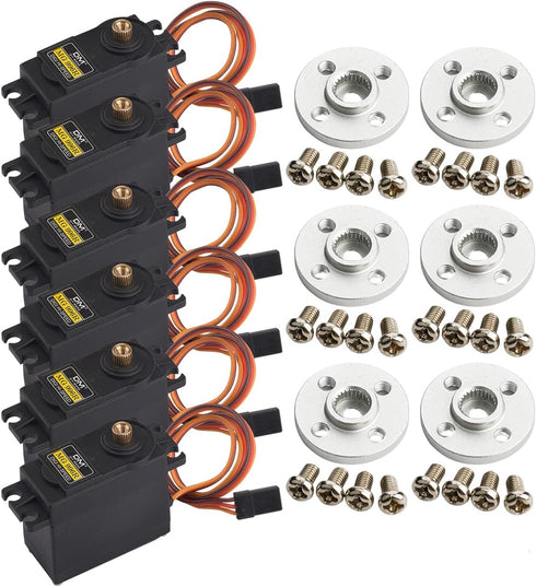 diymore [ Full Brass Gear 6 Pack MG996R Gear Torque Digital RC