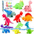 Lemofix Color Changing Dinosaur Bath Toys: No Hole Mold Free Bath Toys for