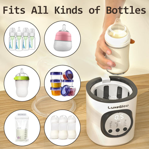 LuxeGlow Formula,10-in-1 Fast Baby Bottle Warmer for Breastmilk and Functionality Intelligently Heating, Accurate