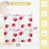 Msyxl 3 Pack 12x12in Watercolor Cherry Pattern Baby Washcloths Soft Face Towel Absorbent Bath Wash Cloths for Newborn