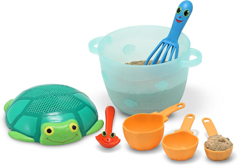 Melissa & Doug Sunny Patch Seaside Sidekicks Sand Baking Set - Beach Toy for Kids Ages 3+