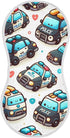 FLildon 2PCS Muslin Burp Cloth for Baby Cute Police Cars Super Absorbent Burping Cloths, Bibs for Newborn Boys Girls
