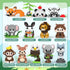 12 Pack Sets, 14+ HIGH GODO Animal Party Favors Building Mini Animals Building Blocks Decor Model Kits, Goodie Bags