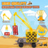 Magnetic Tiles Kids Construction Toys - Road Set with Magnet Crane for Boys Age 3-10, Building Blocks Expansion Pack