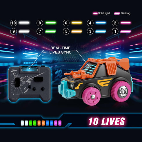 2 Pack 2.4G 360 6+ Winyea Tag RC Cars Remote Control Combat Cars: Rechargeable | Interactive Shooting Battle | Family