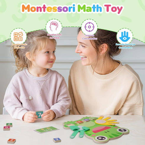 3 4 5 Counting ZJEFUNS Preschool Learning Toys for Toddlers Years, Finger Number Blocks for Kids, Educational Math