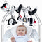 Car Seat Toys for Babies 0-6 Months, Black and White Spiral Toys for Infant, High Contrast Stroller Toys