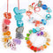 Montessori Educational Threading Toys, Wooden Stringing Traffic Animals Fruits Lacing Beads for Toddlers