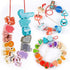 Montessori Educational Threading Toys, Wooden Stringing Traffic Animals Fruits Lacing Beads for Toddlers