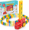300 Pcs Domino Train Set - Automatic Rally Setter for Ages 4-10, Montessori Toy with Colorful Tracks