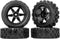 RC Station 12mm Hex Wheels and Tires for 1/12 1/14 1/16 1/18 RC Off Road Buggy Rally, Preglued 4PCS