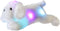 WEWILL 18'' Light up White Puppy Dog LED Stuffed Animal with Colorful