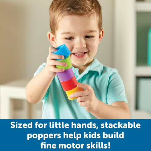 Learning Resources Rainbow Emotion Fidget Poppers, 5 Pieces, Sensory Toys for Toddlers, Ages 3+, SEL Skills, Fine Motor