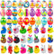 24 Pcs Prefilled Easter Eggs with 3D Print Easter Ducks Toys Inside