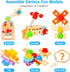 Hieoby Set 2 3 4 5 29Pcs 2 2-4 1-3 Wooden Tool for Kids Year Old, Educational STEM Toys Toddler Montessori Toys