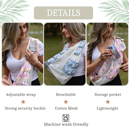 JOYFUL.BABY&CO 25-60 lbs Baby to Toddler Sling Carrier, Toddler Carrier Baby Travel Essential, Adjustable Mesh Sling