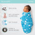 Set 3 Pack- 3-6 The Peanutshell Baby Swaddle for Boys or Girls - Unisex Cloud & Stars (Medium/Large | Months)