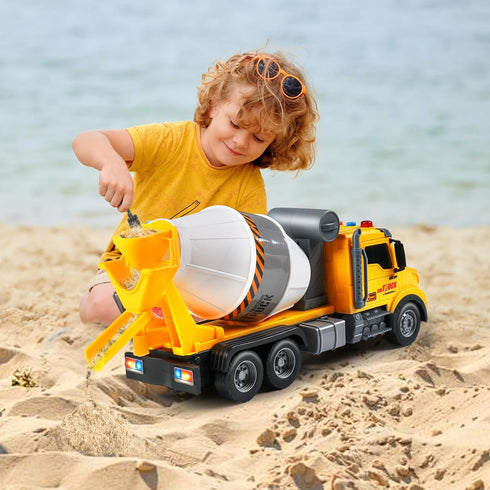 DWIRCTOYS 3 4 5 6 Toddler Trucks Toys,Big Cement Mixer Toy Truck with Lights and Sounds,Truck Vehicle Boy Toy for Year