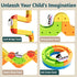Set 3D 3 4 5 6 7 8 32 klick Rail Electric Train Magic Flexible Race Track for Kids Years Old, pcs Race Car Track Block