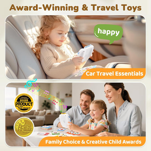 3-5, 314 JoyCat Talking Flash Cards for Toddlers Words with Durable Thick Cards & Clear Audio, Easy to Slide