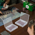 50 3.7x2.7 Inch Skylety Pcs blank Playing Card Case, Clear Poker Box Snap Closed, Plastic Playing Game Card Storage Box