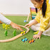 10 Pieces Wooden Mini Car Ramp Race Track Toys for Kids Over 3 Years Old, Wooden Car Ramp Racer Toy Set