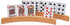 AMEROUS Wooden Playing Card Holders for Kids, Seniors, Adults - Curved Wood Tray Rack Organizer for Card Games (Set of