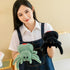Soft Fur Huggable Green Spider Plush Toy, Adorable 9.8-inch Jumping Spider Doll for Kids & Adults