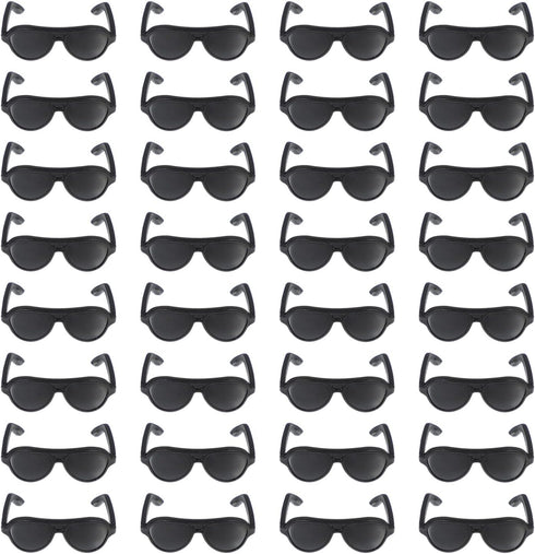 Toddmomy Mini Doll Glasses, 80Pcs Black Mini Sunglasses for Dolls