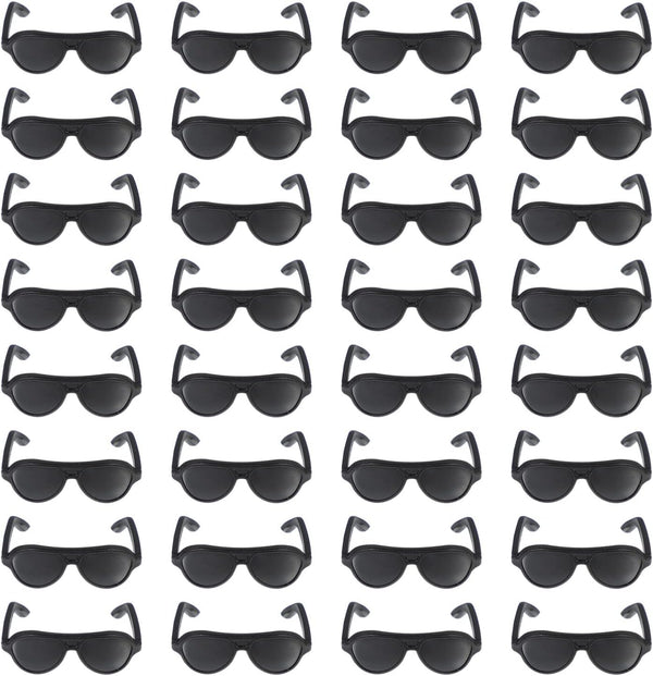 Toddmomy Mini Doll Glasses, 80Pcs Black Mini Sunglasses for Dolls