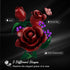 Set 15 330PCS HOGOKIDS Flowers Bouquet Building - Burgundy Roses Mother's Day Gfit for Mom, Deep Red Rose Botanical
