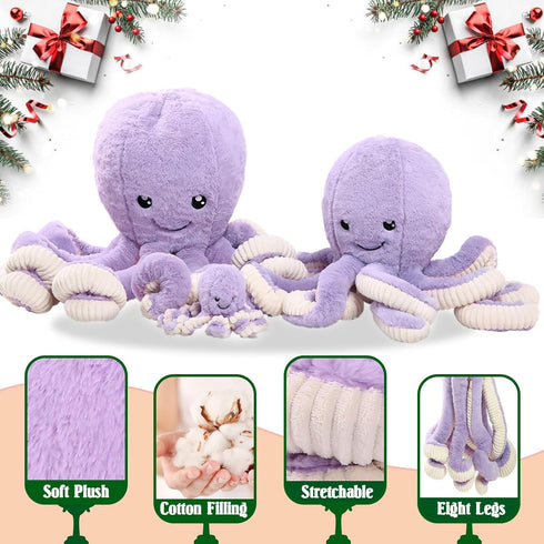 DENTRUN Octopus Stuffed Animals - Giant Plush Doll Play Toys for Kids, Birthday and Xmas Present, 5 Colors