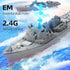 2.4GHz 055 HC-803 Remote Control Warship RC Military Battleship, Remote Control Boat for Lakes and Rivers, RC Armed