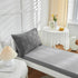4 Set Pieces Tufted Toddler Bedding Dark Grey Jacquard Tufts, Soft and Embroidery Shabby Chic Boho Bohemian Design