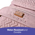 BabbleRoo Pink Diaper Bag Backpack, Travel Backpack with Changing Pad, Pacifier Case & Stroller Straps, Multifunction,