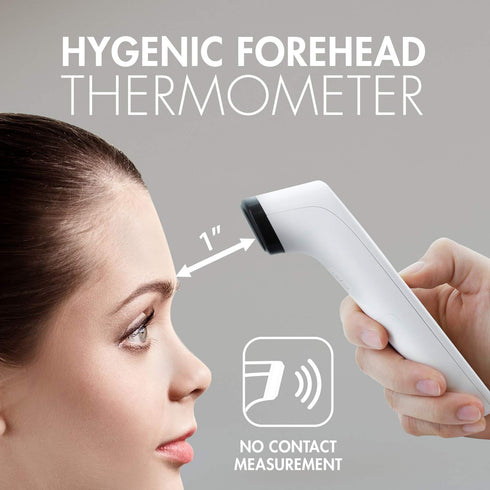 Tenergy Non-Contact Forehead Thermometer for Kids and Adults, Touchless Instant Result Infrared Thermometer, Digital Baby Thermometer with Fever Indicator for Whole Family, Batteries Included