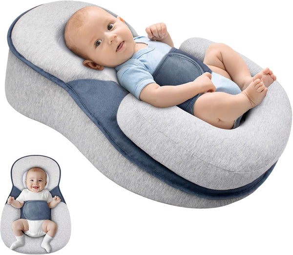 Veayiik Baby Wedge Pillow for Newborn, Adjustable Baby Feeding Support Lounger for Reducing