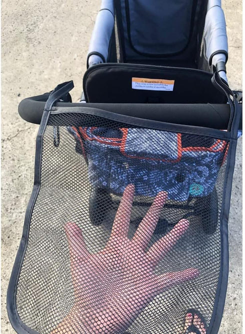 YehVeh 3 Pack Stroller Hanging Bag Handlebar Organizer Storage Pocket Net Mesh Bag for Wagon Carseat Compartment